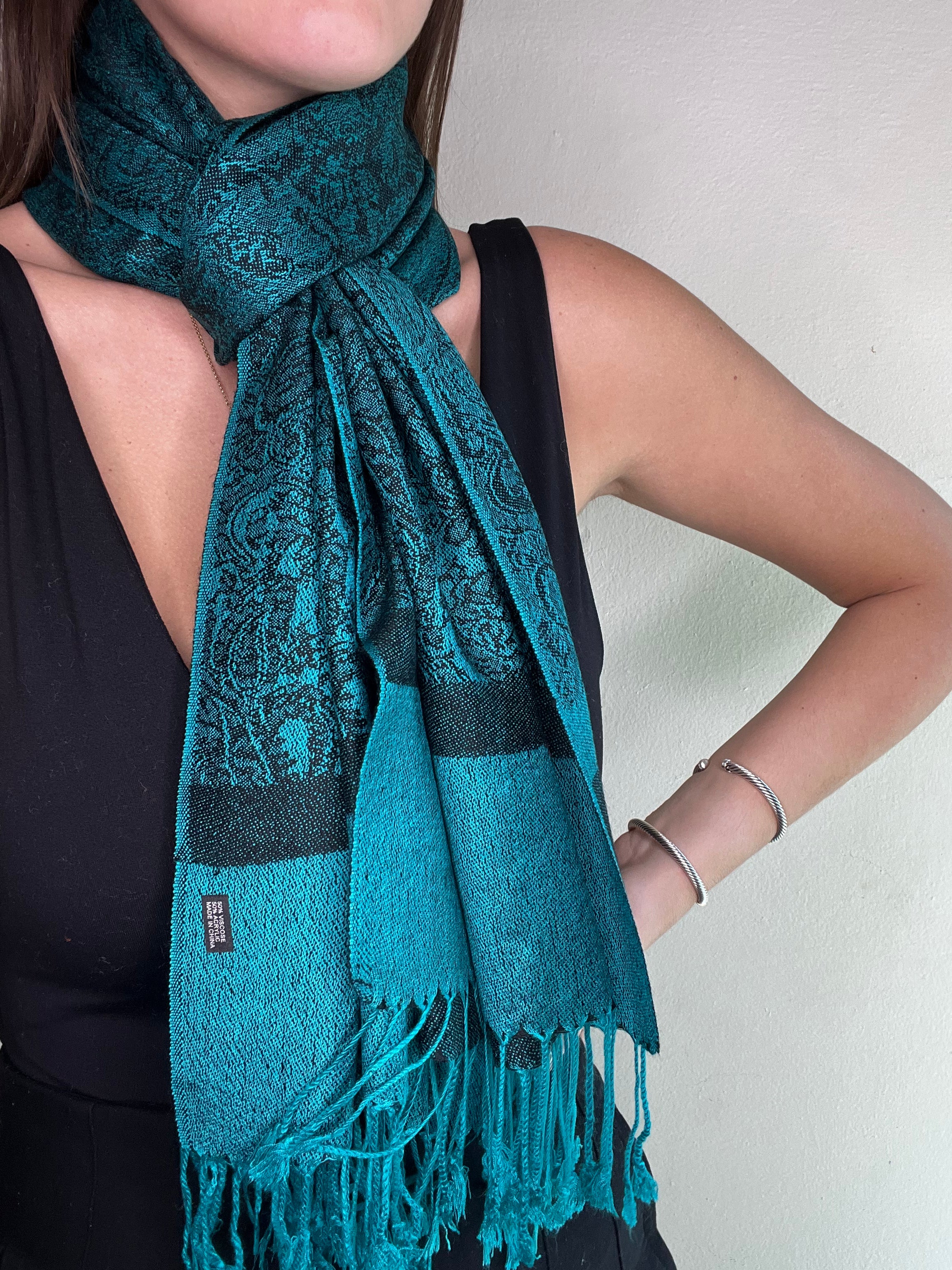 Jacquard Dark Teal/Black