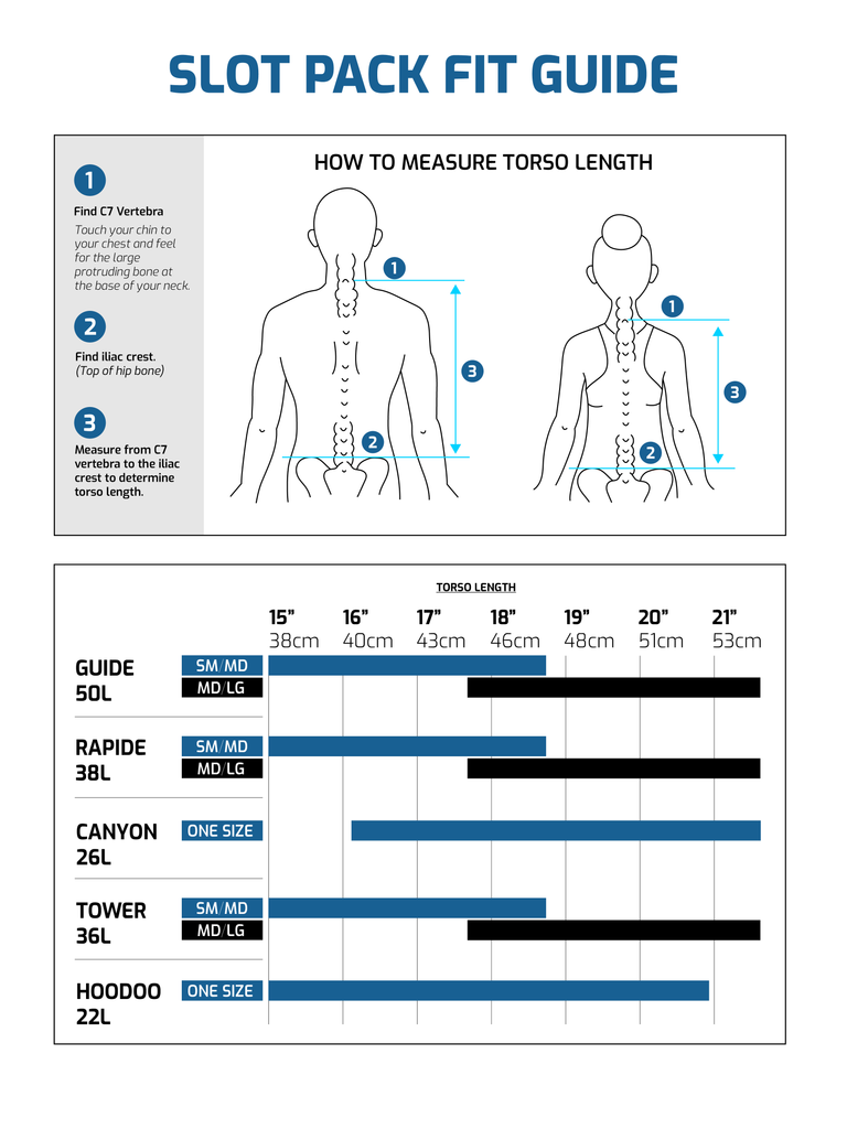 Backpack Size Chart