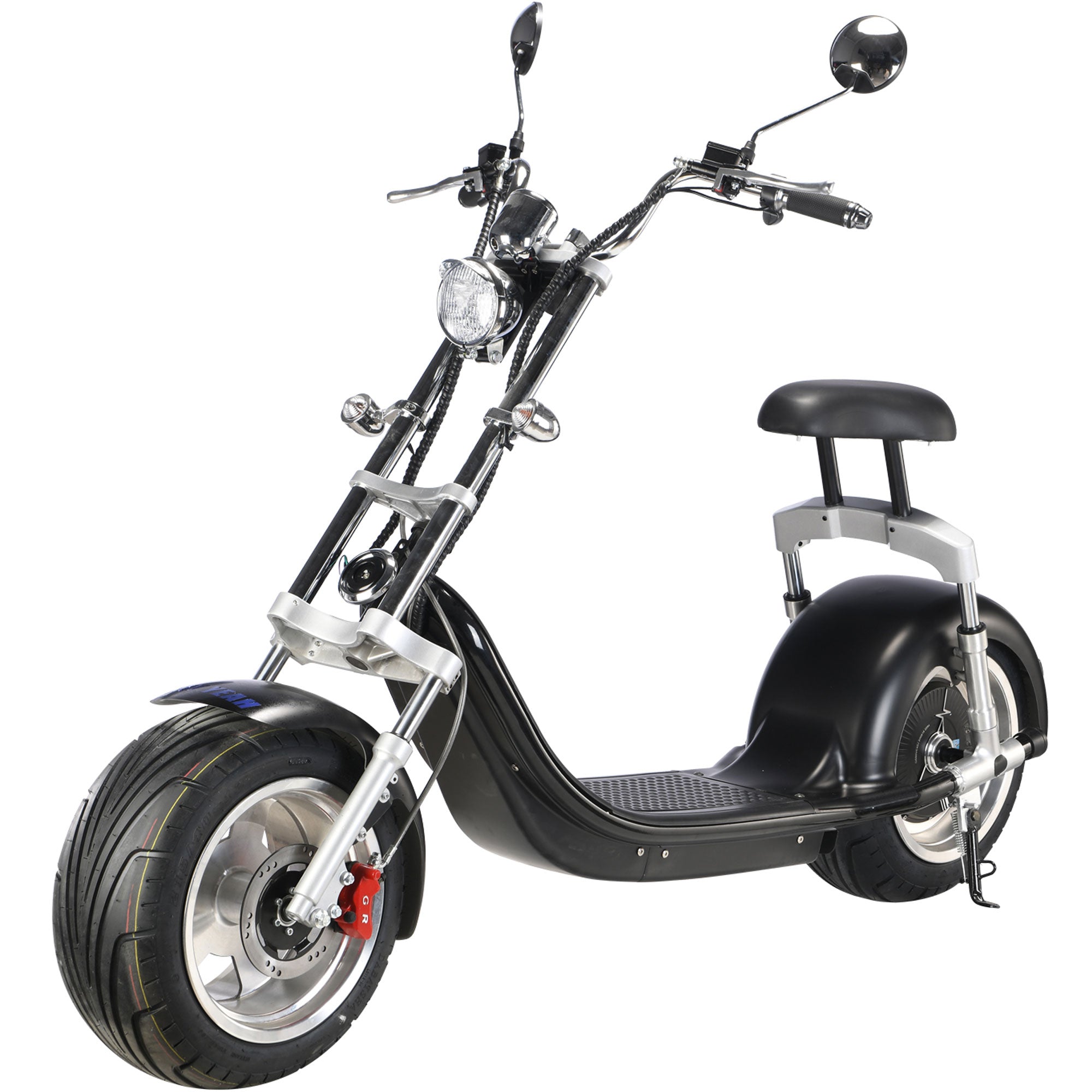 MotoTec Knockout 60v 2500w Lithium Electric Scooter Black – Beach City Cycle