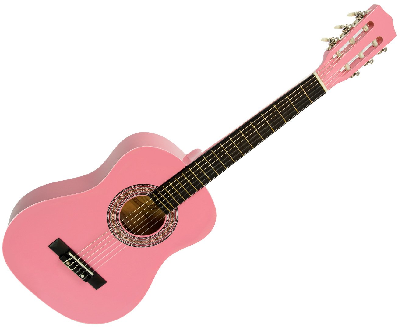 pink wooden guitar