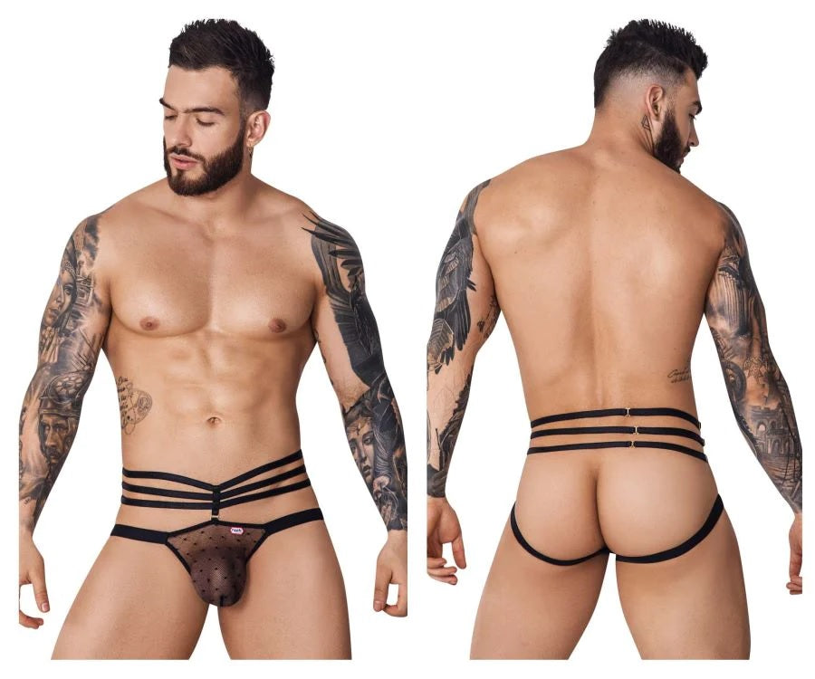 Pikante 1095 Oomph Mesh Jockstrap Black Mens Underwear Spangla