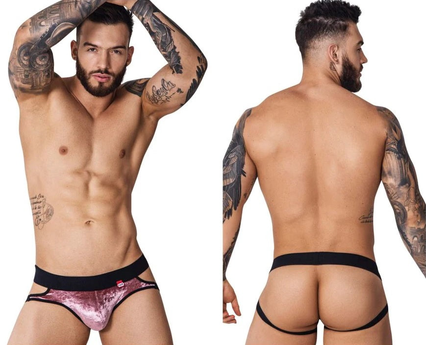 Pikante 1100 Clandestine Velvet Jockstrap Pink Mens Underwear Spangla