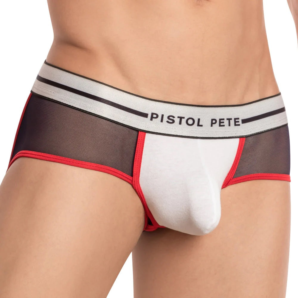 Pistol Pete PPE031 Racer Mesh See-thru Panel Sporty Jockstrap Underwear for Men Spangla