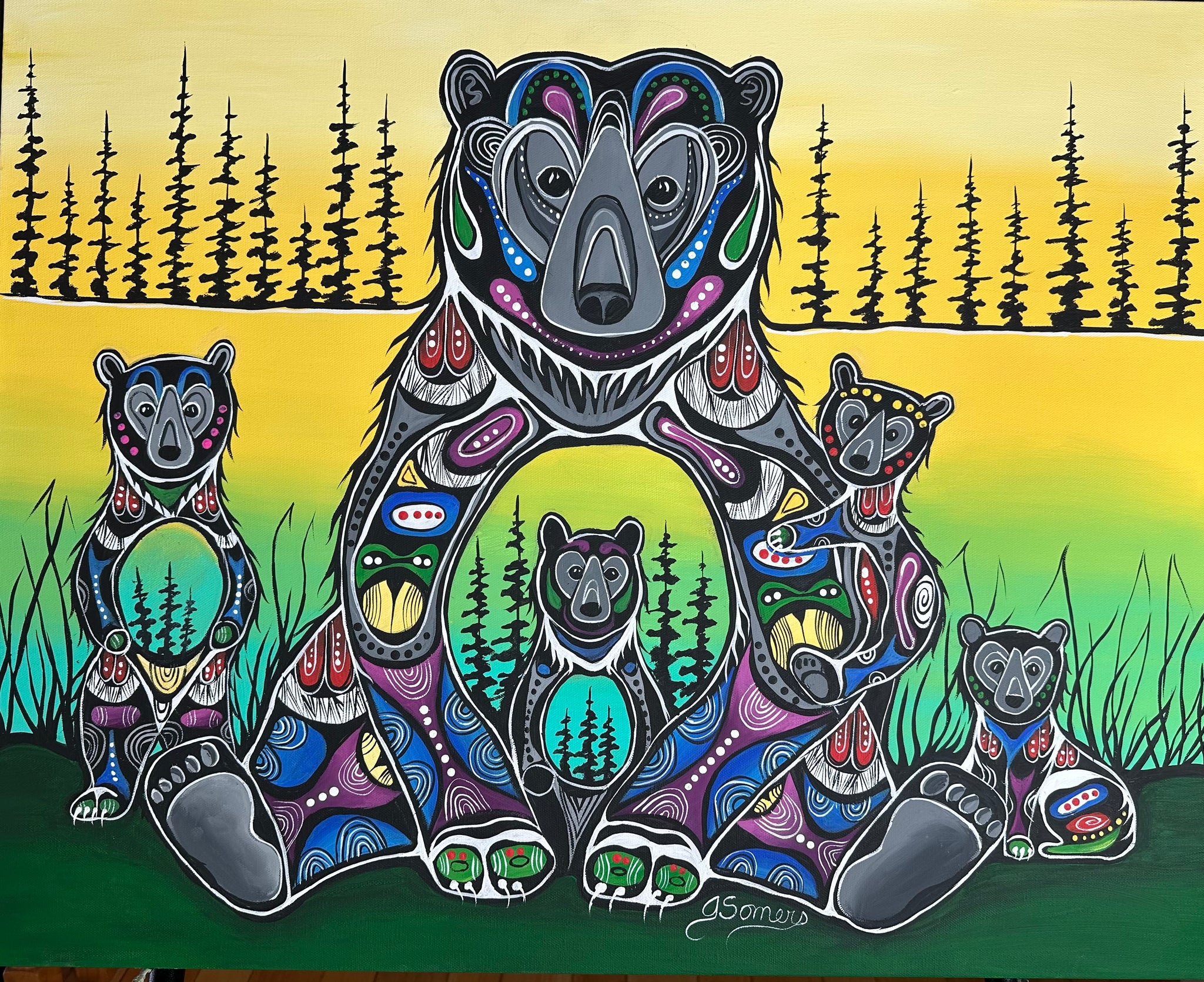 Bear Medicine also by Jessica Somers' expresses her Indigenous heritage and relationship.