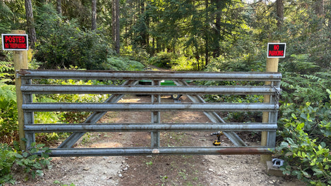 One of my new gates on the secluded driveway