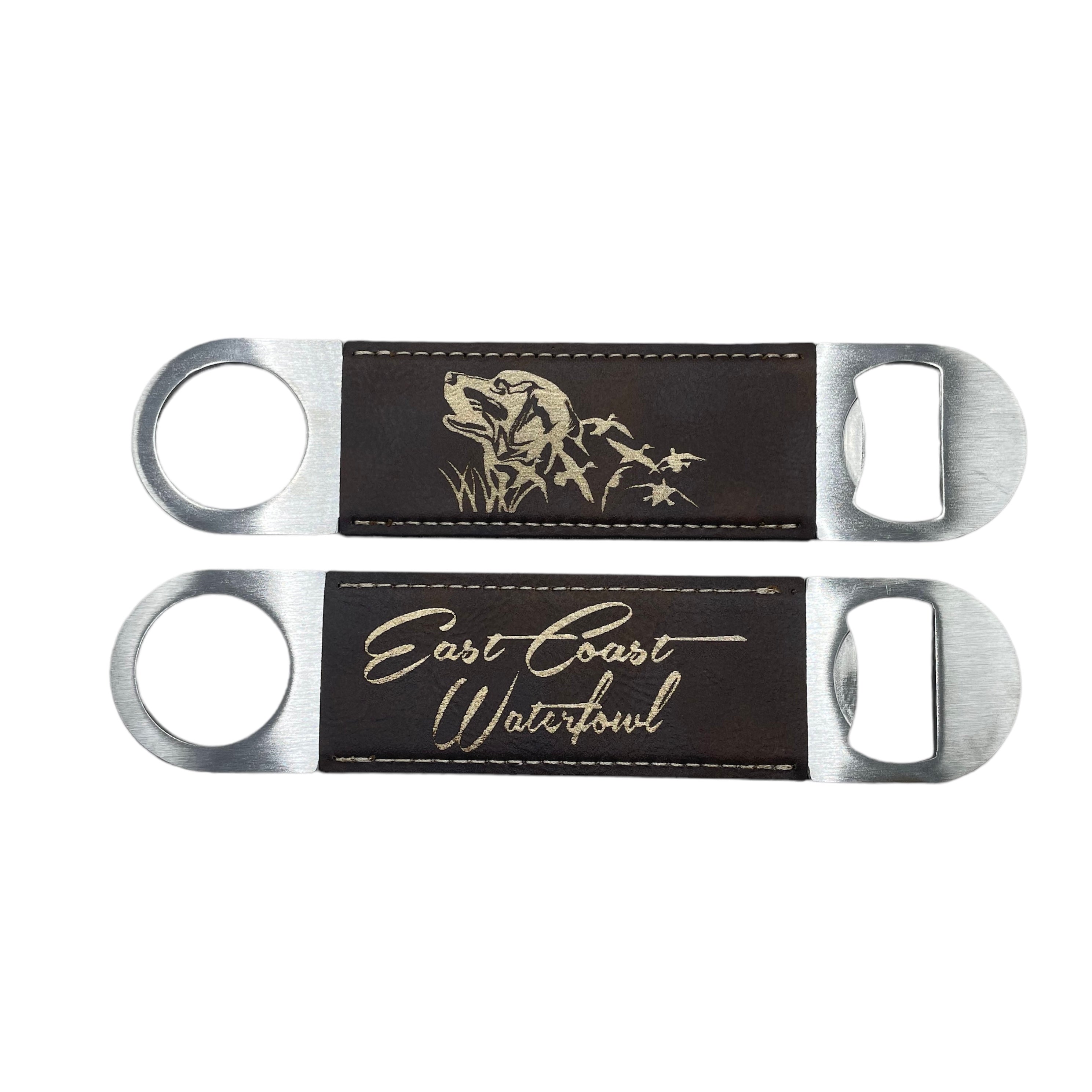 Bottle openers with bird dog and East Coast Waterfowl