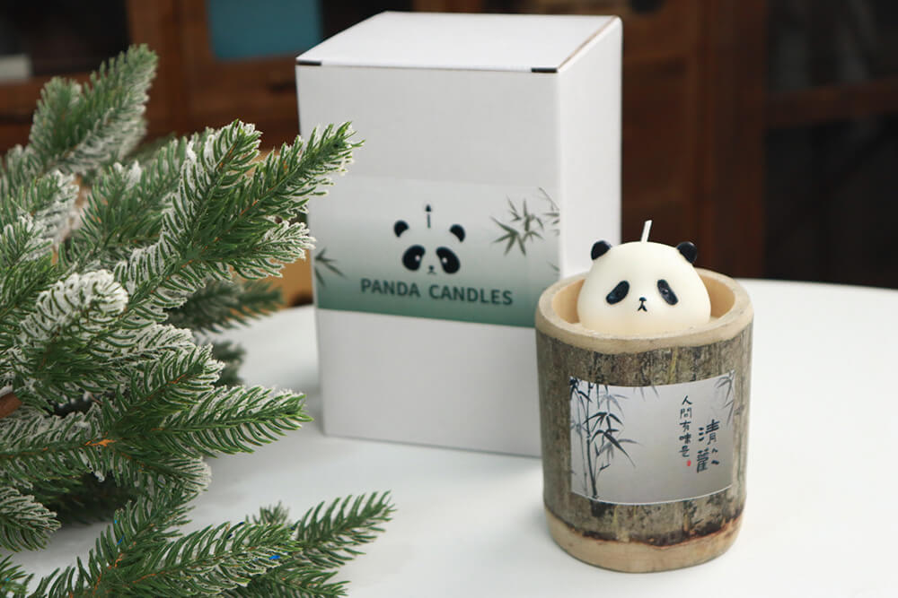 Panda mignon en cire de soja