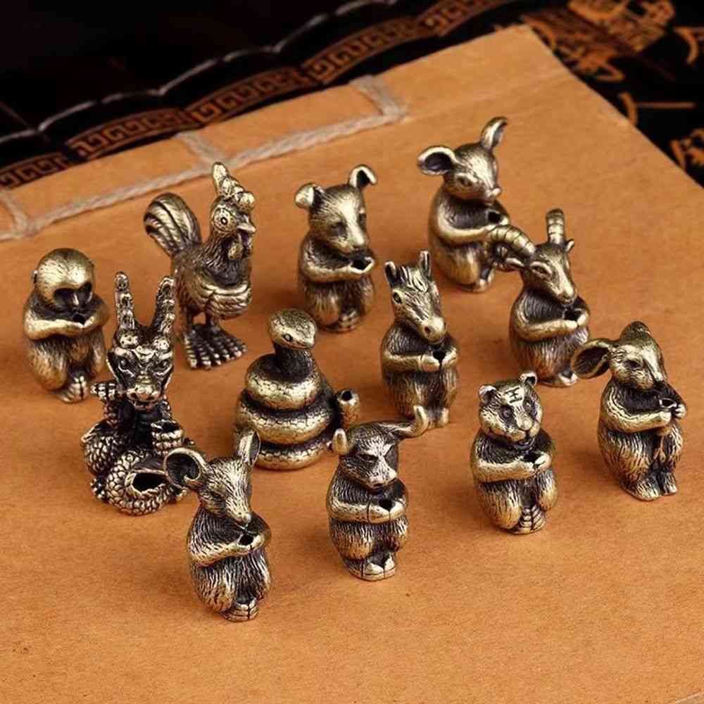 Miniatures en bronze d’animaux du zodiaque à collectionner