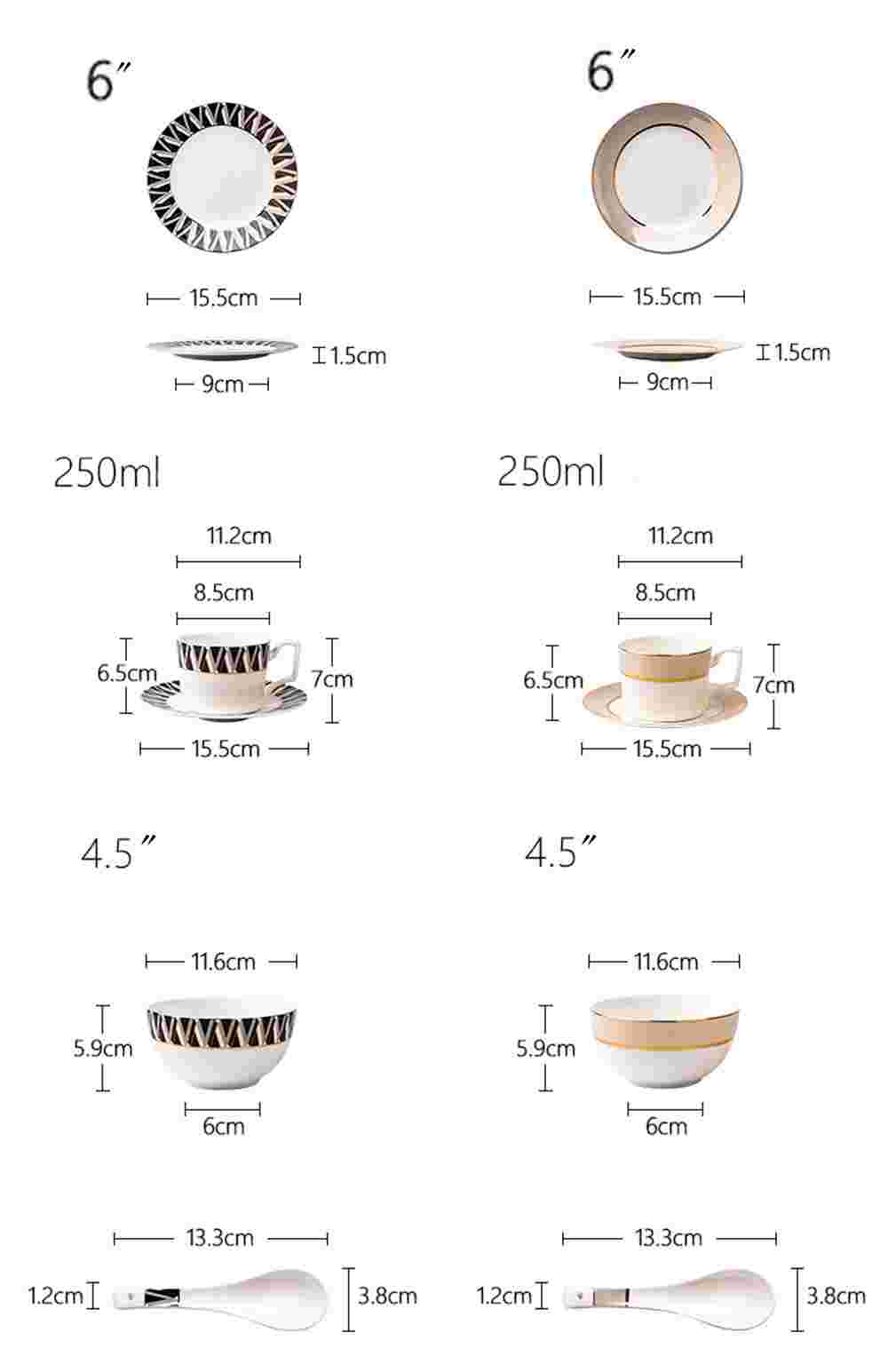 Ensemble de couverts de luxe tasse et soucoupe