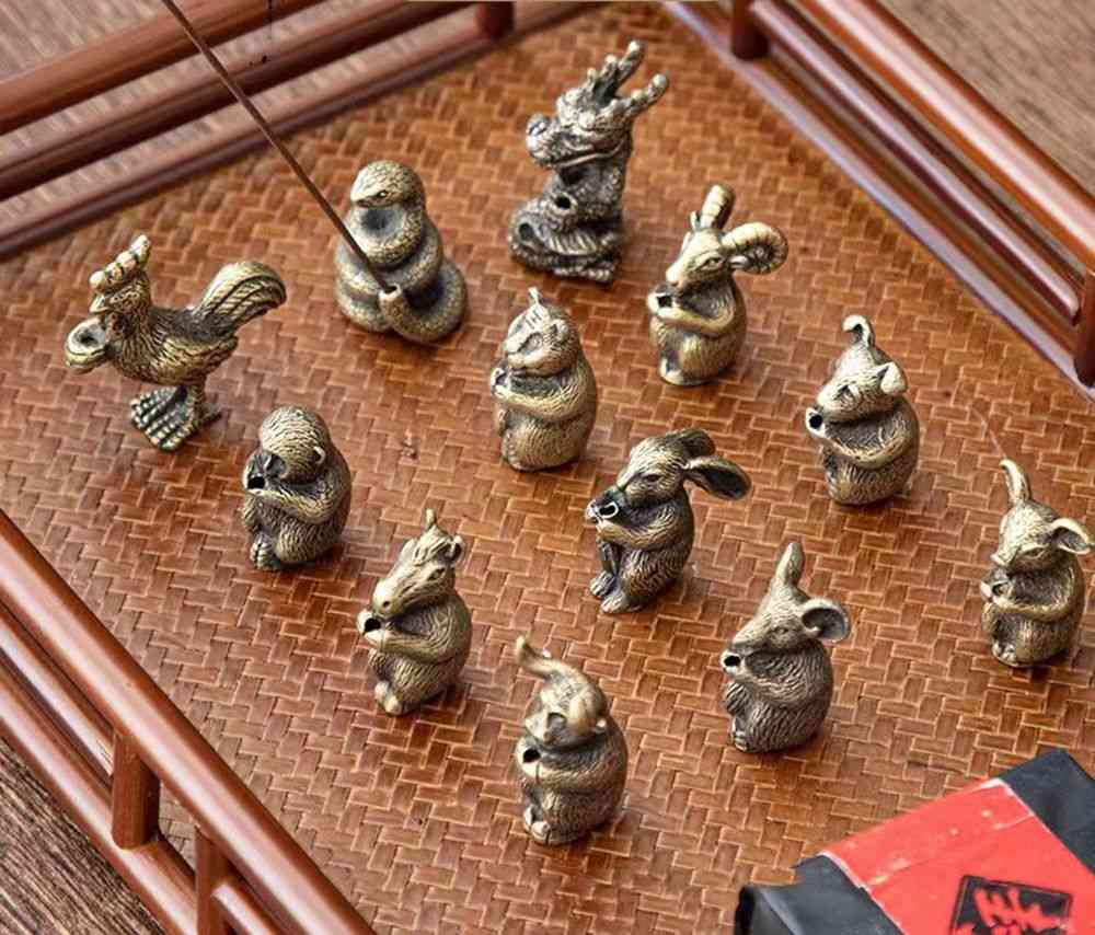 Minis en bronze du zodiaque chinois artistique