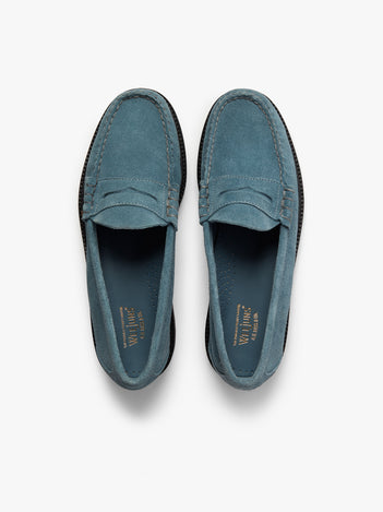 Blue Suede Loafers Mens | Blue Loafers â€“ G.H.BASS