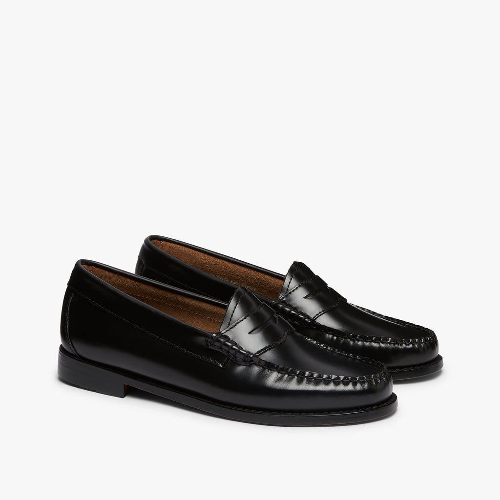 Black Penny Loafers Womens | Black Leather Penny Loafers Womens – G.H.BASS