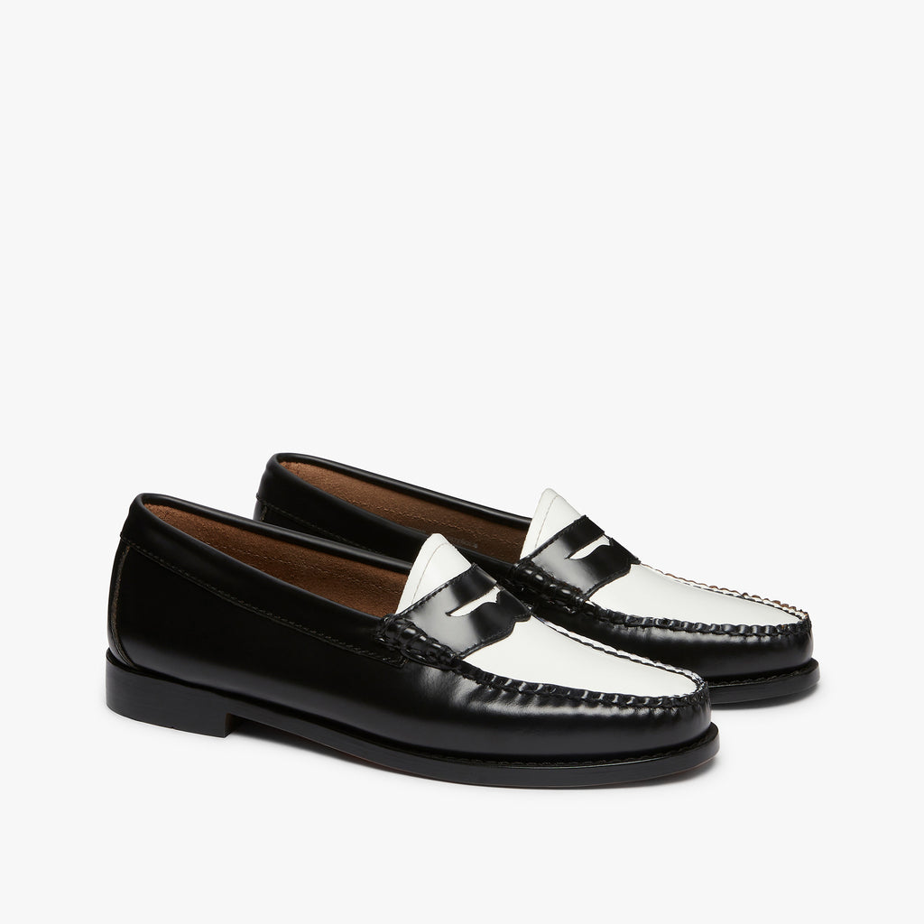 Black And White Penny Loafers Womens | Black And White Loafers – G.H.BASS