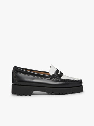 Black And White Penny Womens | White Loafers G.H.BASS