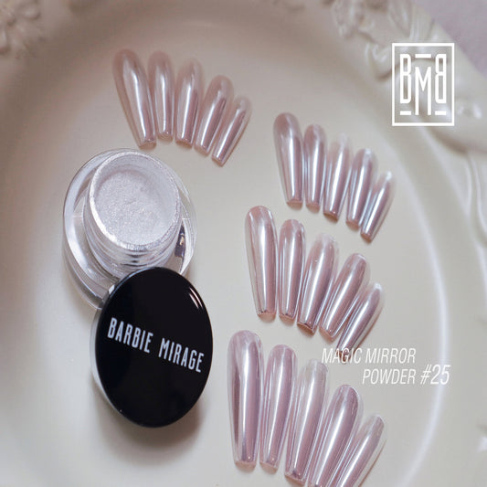 Glazed Donuts Pearl White Cool Chrome (Hailey Bieber Nails