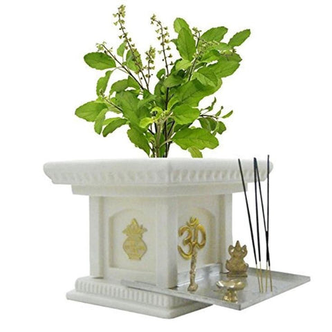 Marble Tulsi Pot