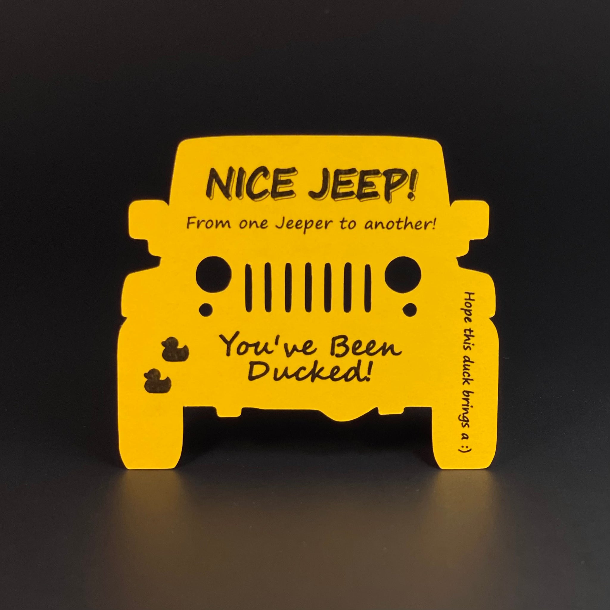 Duck Duck Jeep Tags Front Wrangler Grill Design – TTF Creative