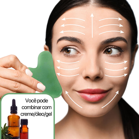 Feito com rocha natural. Perfeita para proporcionar o relaxamento, alivio do stress e marcas de expressão. Aplicável para massagear todas as partes do corpo e principalmente a massagem facial. Elimina rugas e marcas de expressão