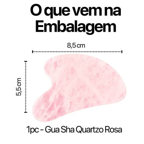 Gua Sha Raspador Quartzo Rosa