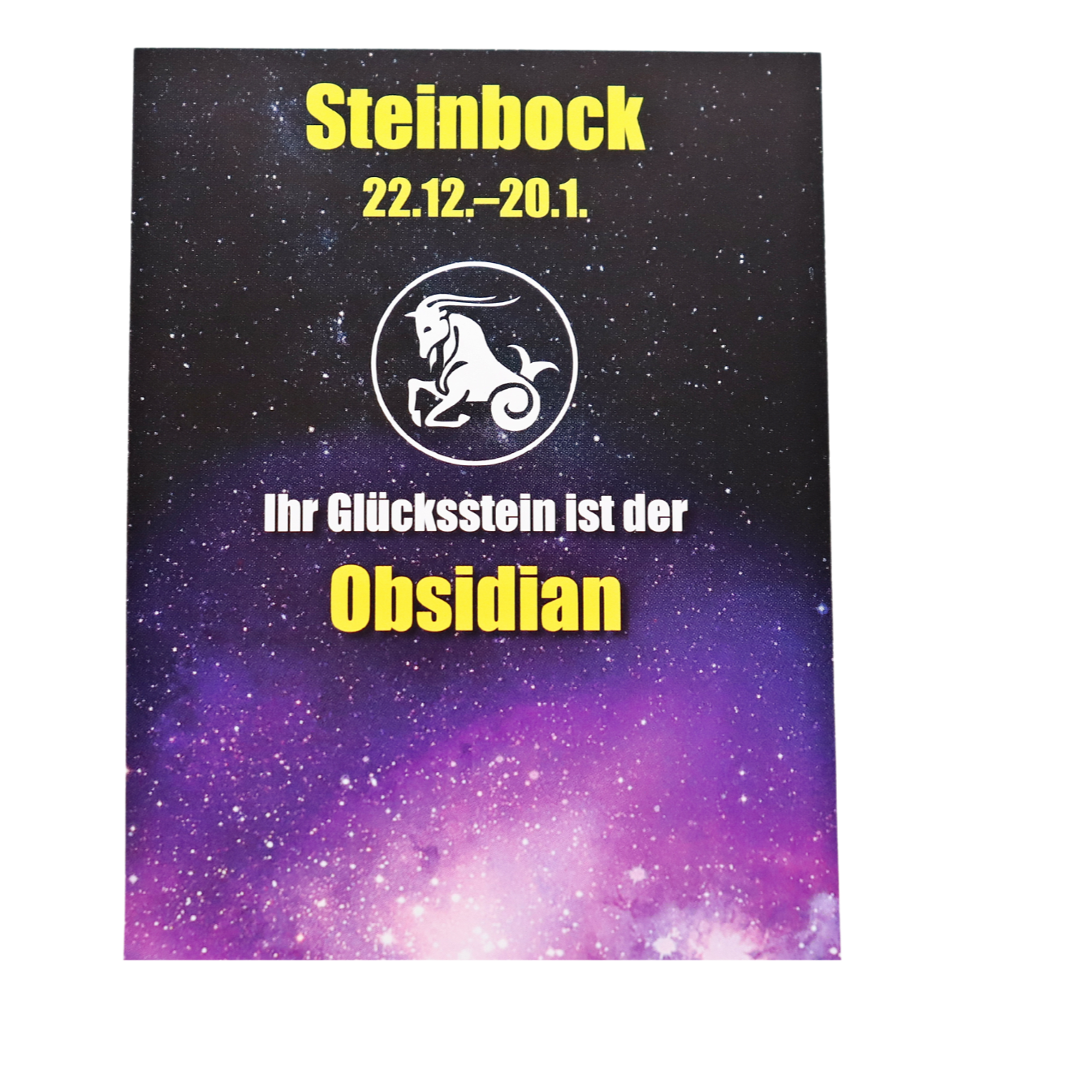 Glücksstein Steinbock 22.12.-20.1.