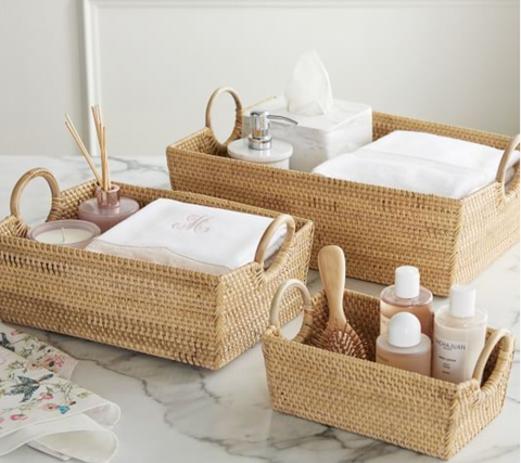 storage baskets and organizer box