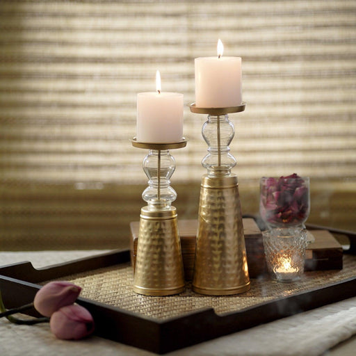 Buy Decorative Round Brass Candle Holder