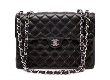 Showcases we re checking in with Chanel, Black Chanel Medium Classic  Lambskin Double Flap Shoulder Bag