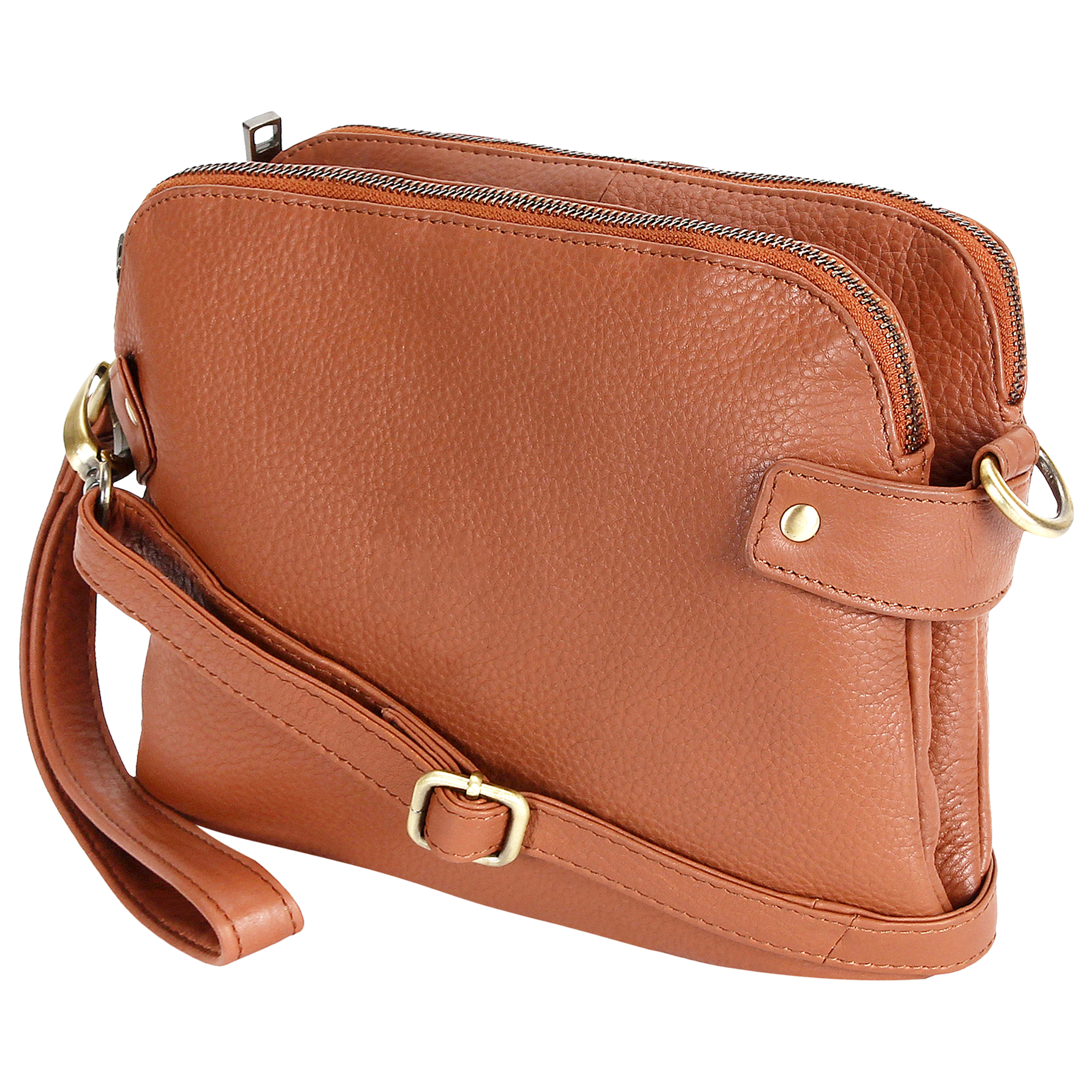 Wristlet Wallet, Leather Clutch Wallets for Women (10 inch, Brown) - Rustic Town