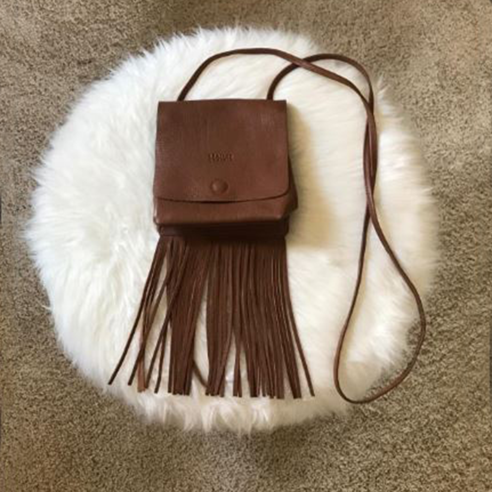 leather fringe crossbody bag