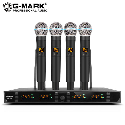 Microphone Sans Fil G-mark X333 Mic Dynamique Professionnel Uhf