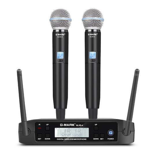 Wireless Microphone G-MARK K8 UHF Karaoke Mic K8无线充电麦克风