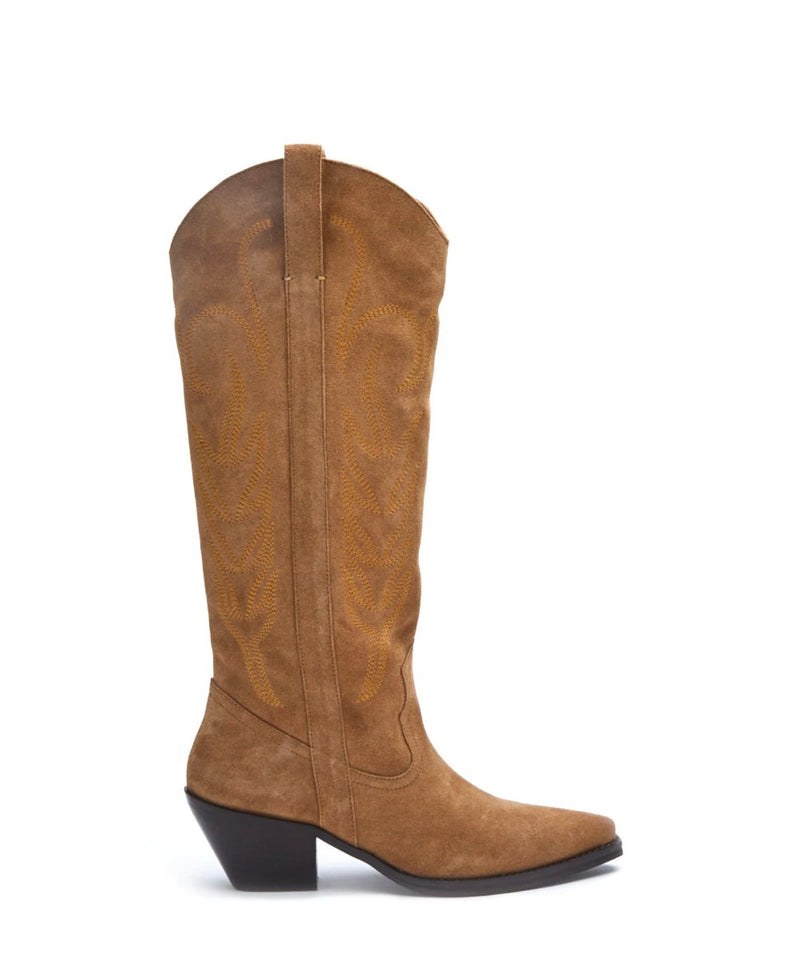 suede tan cowboy boots