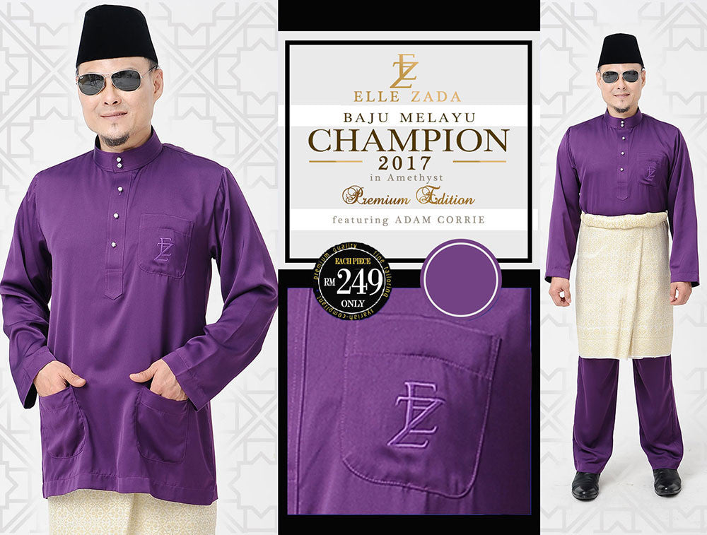  Baju  Melayu  Champion 2021 Amethyst ELLE ZADA