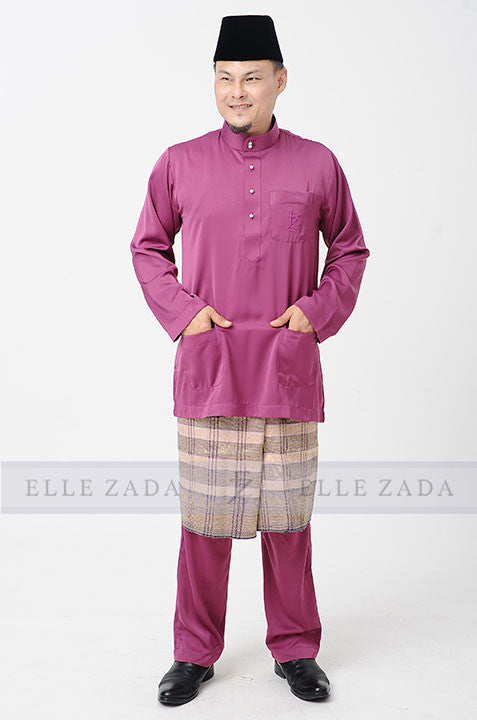  Baju  Melayu  Champion 2019 Duke Magenta ELLE ZADA