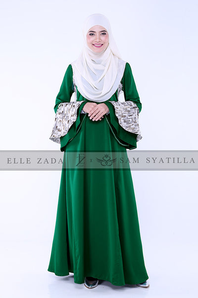  Emerald  Sultanah Jubah Muslimah Syatilla Melvin ELLE ZADA
