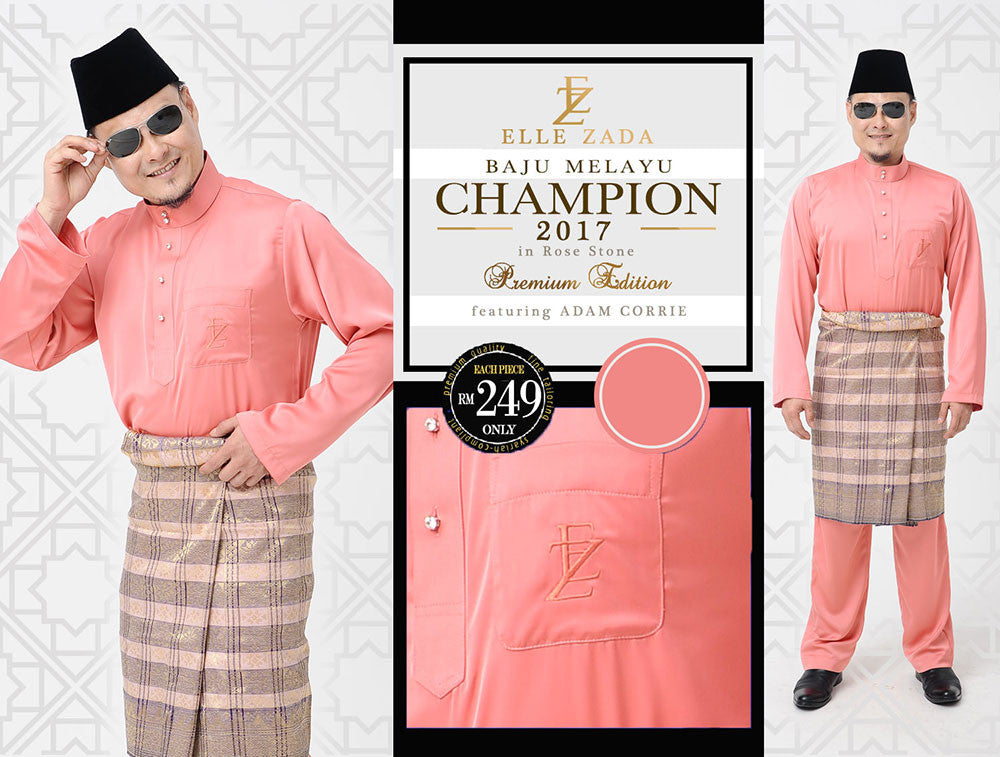  Baju  Melayu  Champion 2019 Rose Stone ELLE ZADA