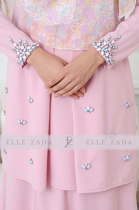  Blush  Madeline Blouse Skirt Labuh Muslimah Exclusive 