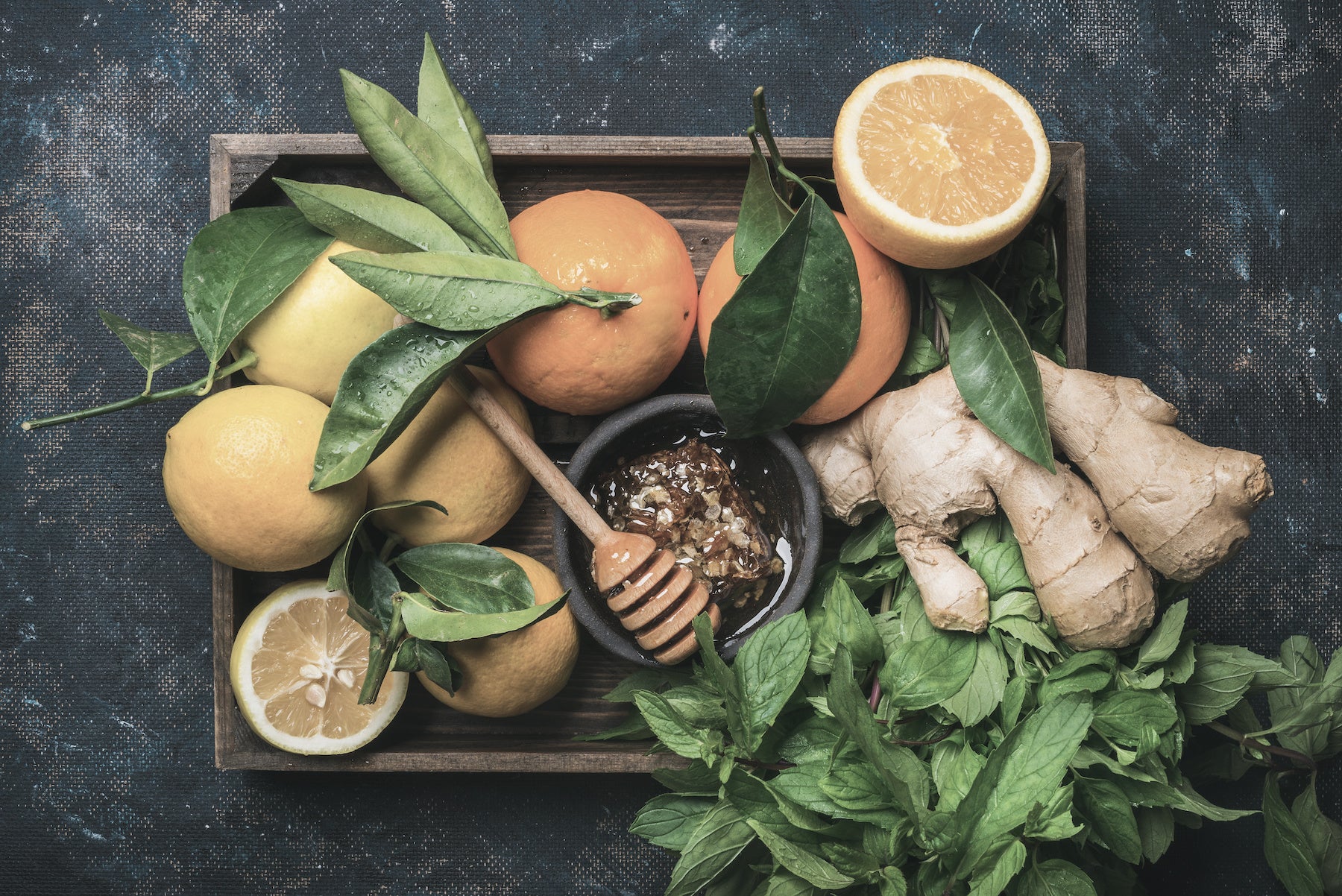 immunity boosting platter with fruit and ginger