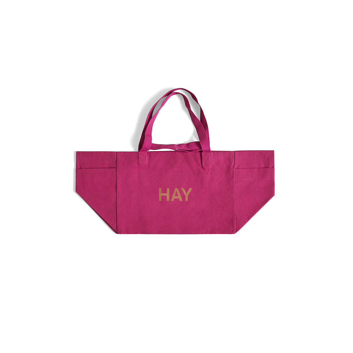 weekend bag in recycled cotton - fuchsia - hay | flowers – Fleux