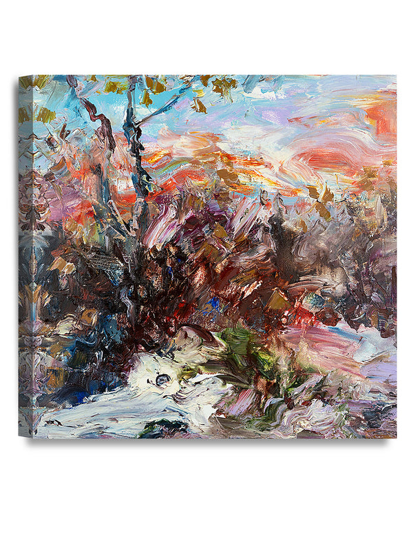 DECORARTS - Picnic Spot by David Ma. Abstract Landscape Wall Art. Giclee Prints Canvas Fine Art for Wall Decor Ready to Hang.