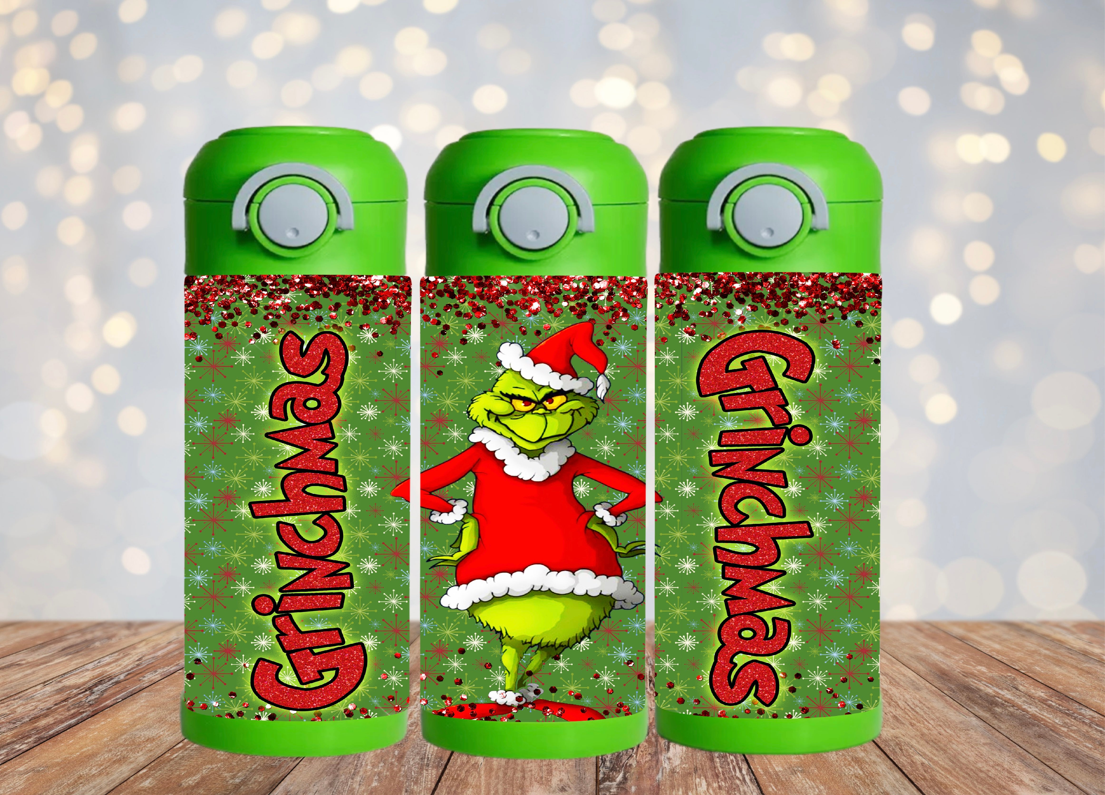 Grinch red faux glitter- Kids