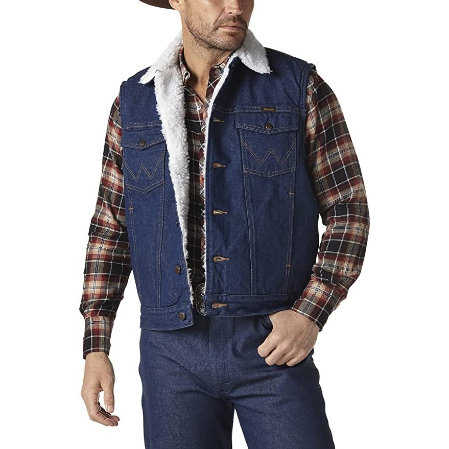 WRANGLER MENS SHERPA LINED DENIM VEST – Bridle Path Tack Shop