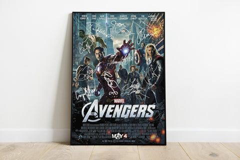 Avengers: Infinity War Cast Signed Movie Poster 