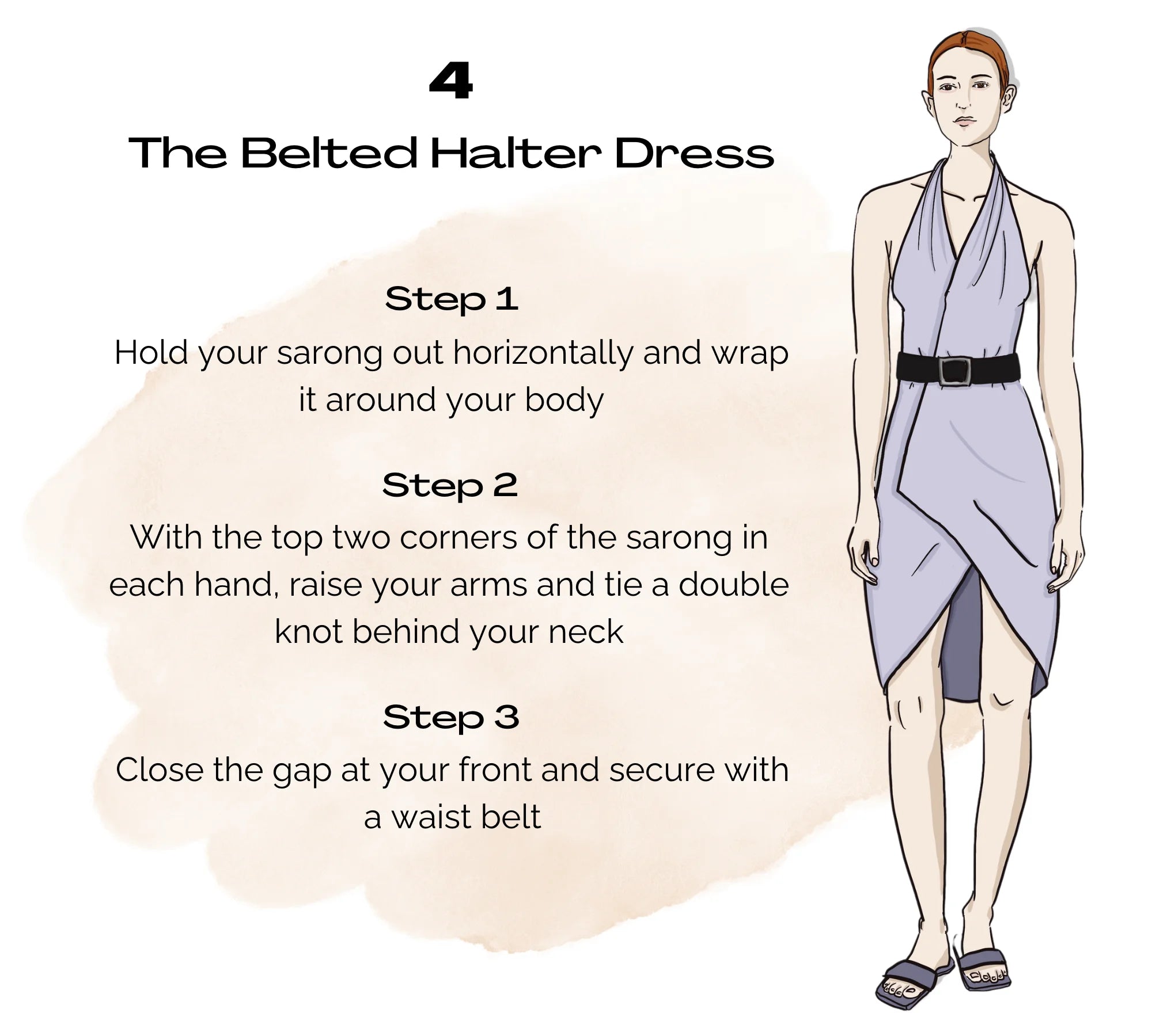 Sarong style 4: The belted halter dress