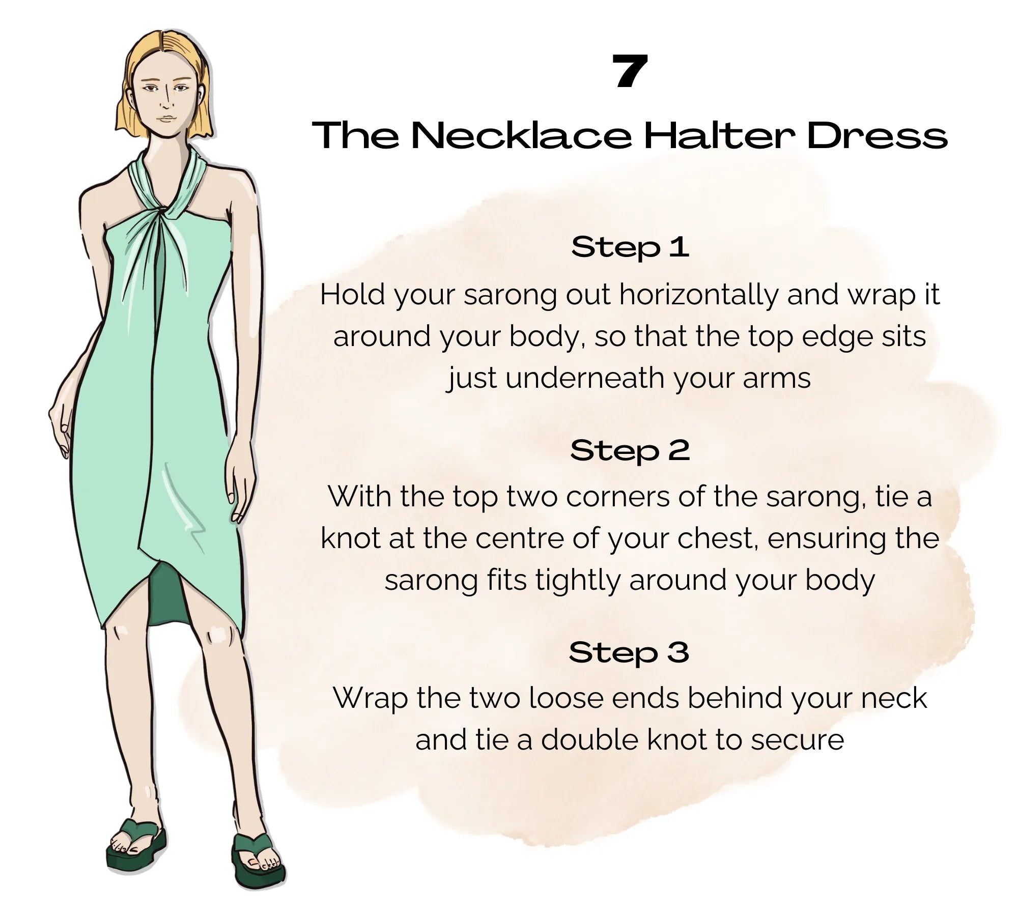Sarong style 7: The necklace halter dress
