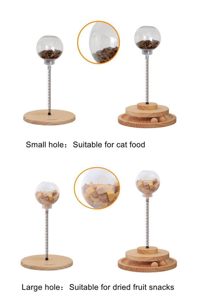 Turntable Spring Leaking Ball Pet Toy