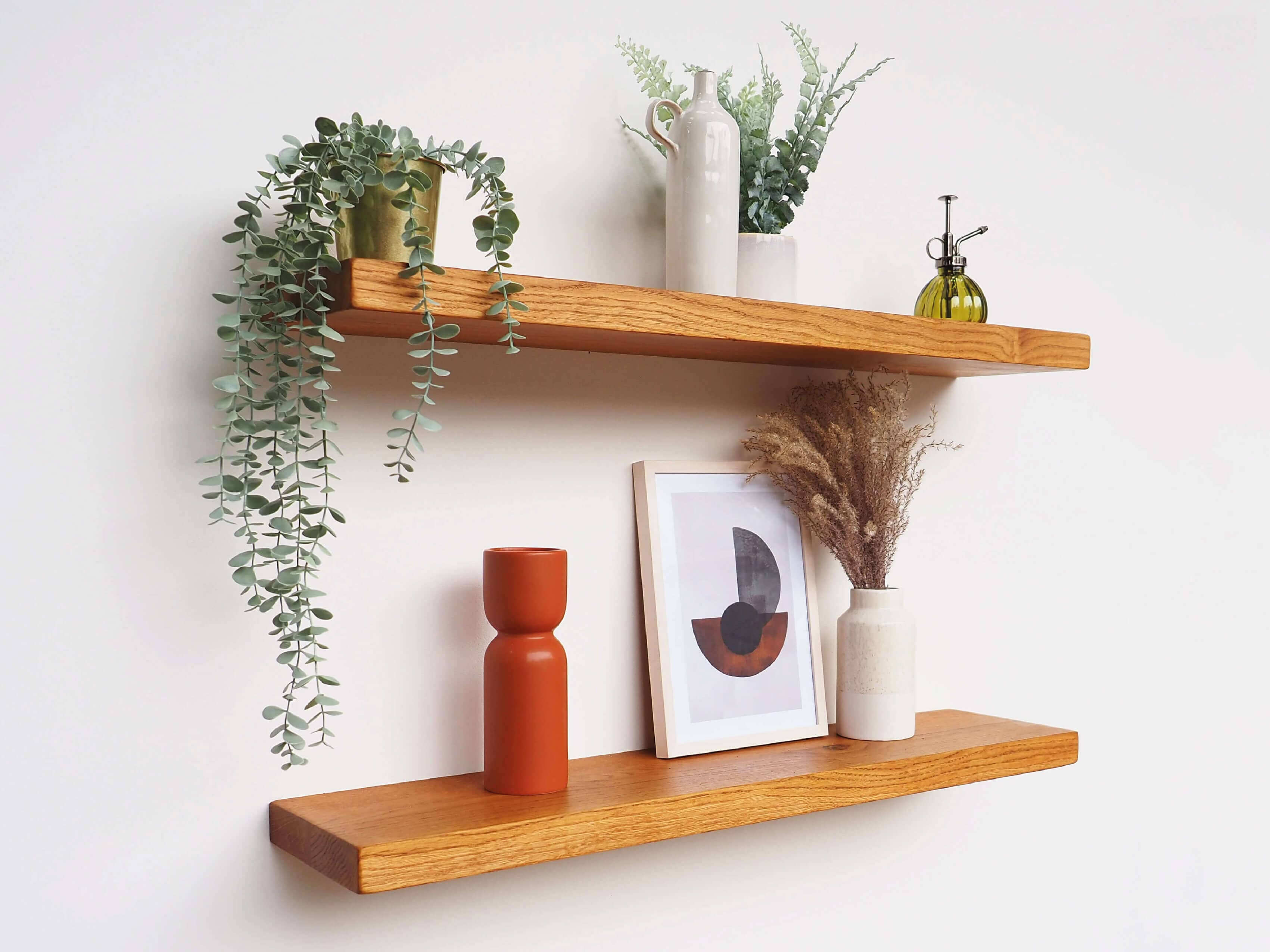 Solid Oak Floating Shelf - 40mm thick