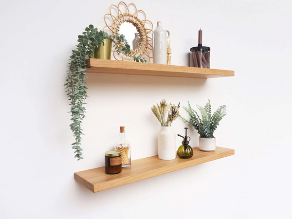 oak shelves