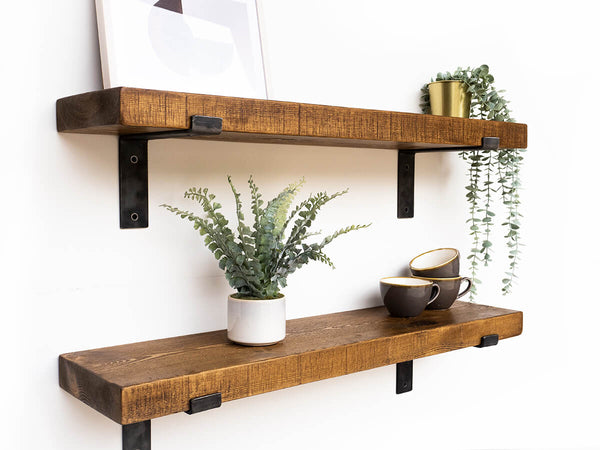 wooden-shelves-decorated