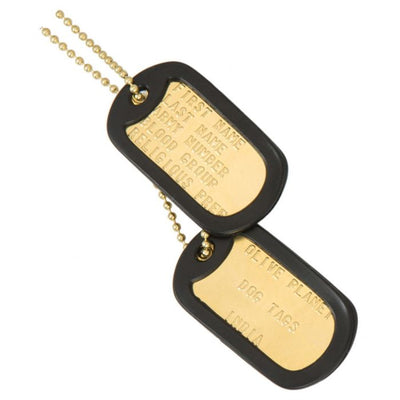 ARMYU Customized Military Dog Tags - Personalized Metal Tags Matte Set with  2 Chains and 2 Silencers (Choose Any Color)